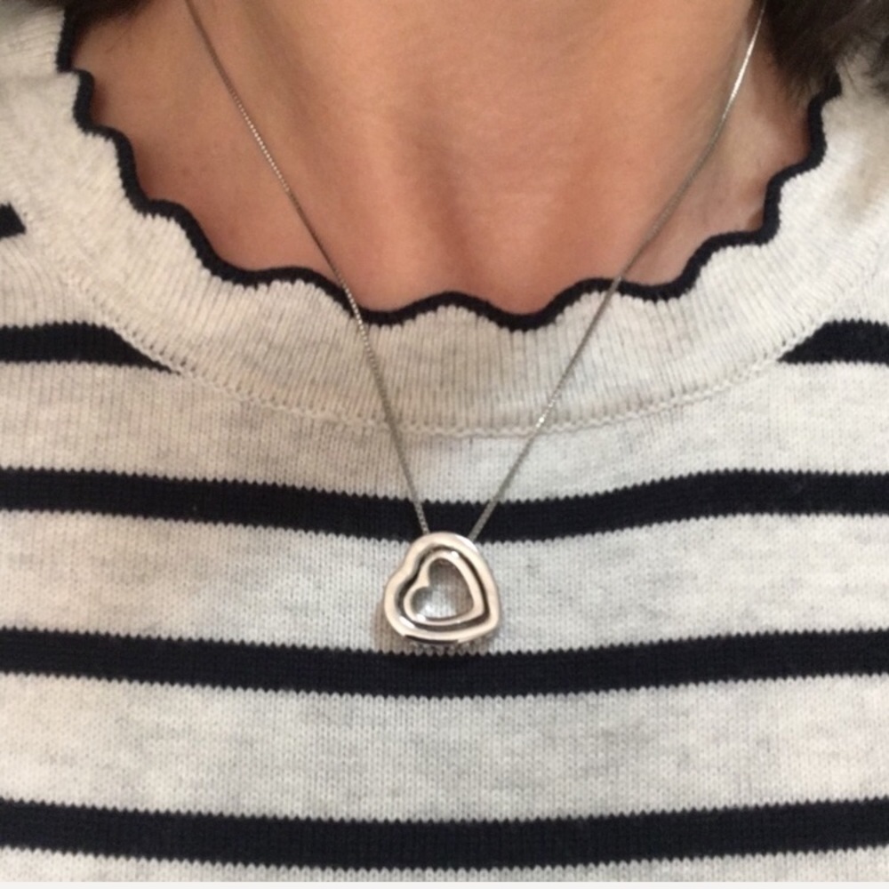 ❣️last 2❣️Heart in heart necklace with a crystal elements - Picture 7 of 8